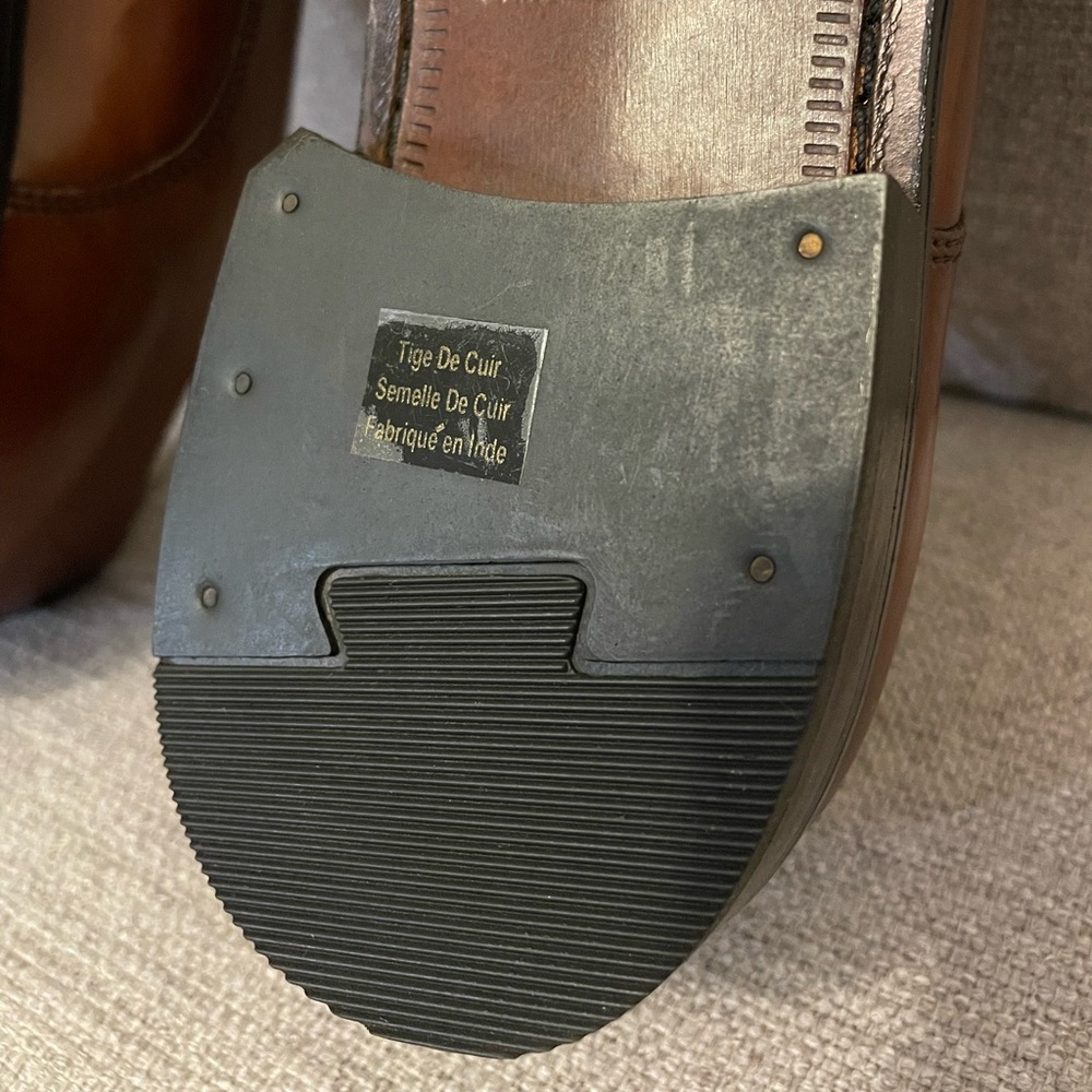 Bostonian Ricardo Lace Up Brown Derby Dress Shoes, Genuine Leather Round Toe 9 - Picture 7 of 16